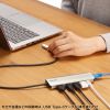 hbLOXe[V Type-C ڑ 6in1 HDMI 1 4K/120Hz 8K/30Hz PD100W X RpNgUSB A 2 LAN LϊA_v^ P[u50cm USB-DKM9S