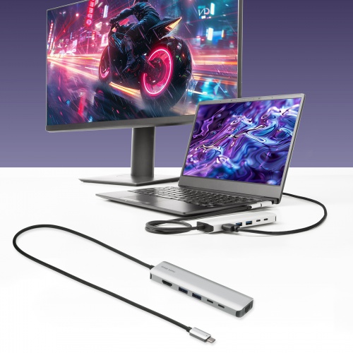 hbLOXe[V Type-C ڑ 6in1 HDMI 1 4K/120Hz 8K/30Hz PD100W X RpNgUSB A 2 LAN LϊA_v^ P[u50cm USB-DKM9S