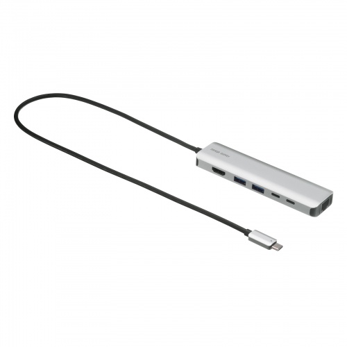 hbLOXe[V Type-C ڑ 6in1 HDMI 1 4K/120Hz 8K/30Hz PD100W X RpNgUSB A 2 LAN LϊA_v^ P[u50cm USB-DKM9S