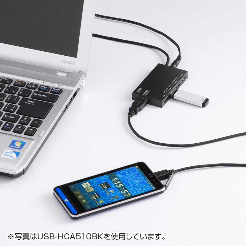 y킯݌ɏz[dpUSB|[g4|[gUSB2.0nuizCgj USB-HCA510W