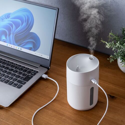 USB������ ��� �����g�� �ォ�狋�� ��e�� 400ml �É� ���^ USB���d�� ���R��h�~ LED���C�g �^�C�}�[ �I�t�B�X �f�X�N �z���C�g