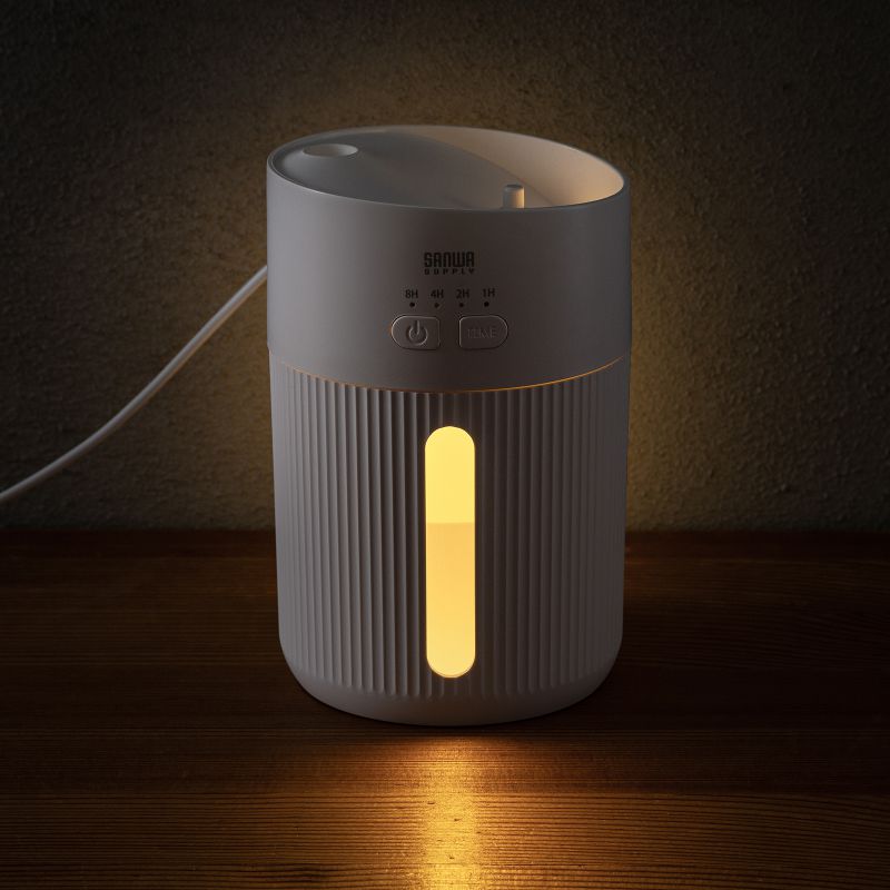 USB������ ��� �����g�� �ォ�狋�� ��e�� 400ml �É� ���^ USB���d�� ���R��h�~ LED���C�g �^�C�}�[ �I�t�B�X �f�X�N �z���C�g