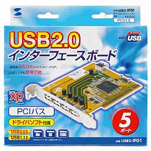 USB2.0PCIC^[tF[X{[h USB2-IF01