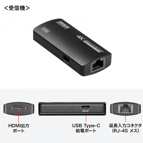 HDMIエクステンダー 延長器 最大70m 4K/120Hz 高画質 送受信