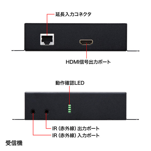 HDMI エクステンダー LAN 変換 延長器 最大100m PoE対応 高画質 4K 2K