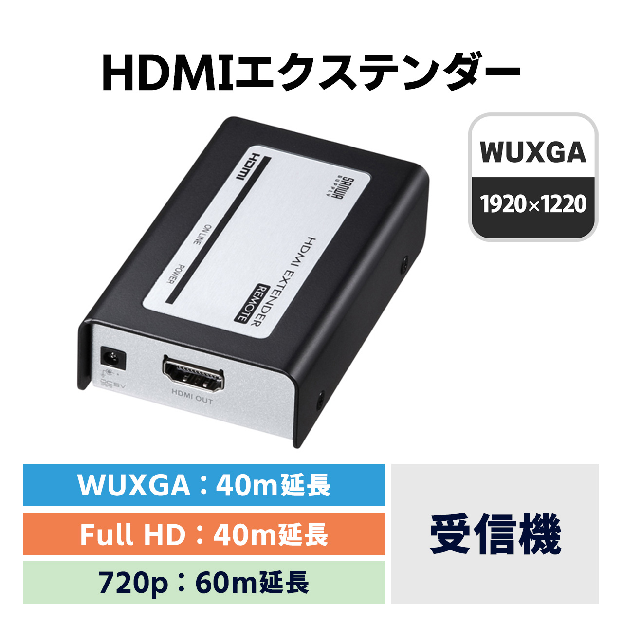 HDMI分配器(エクステンダー・受信機） VGA-EXHDR