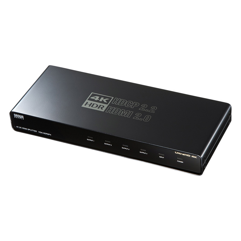 HDMI分配器 1入力 4出力 4K/60Hz HDR 対応 HDMIスプリッター｜サンプル無料貸出対応 VGA-HDRSP4 |サンワダイレクト
