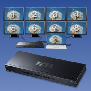 HDMI分配器 1入力8出力 4K/60Hz HDR対応 HDCP2.2 HDMIスプリッター VGA-HDRSP8