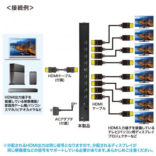 4K2K対応HDMI分配器（8分配）｜サンプル無料貸出対応 VGA-UHDSP8