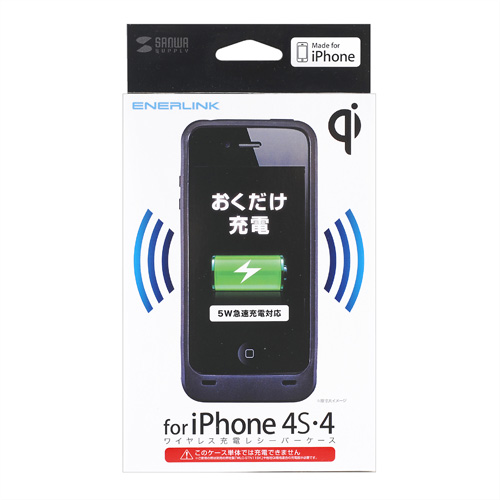 y킯݌ɏz Qi iPhoneP[XiCX[dP[XEiPhone 4SE4pEubNj WLC-IPH11BK