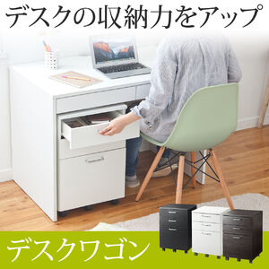 デスク キャスター付き ホワイト サンワダイレクト本店 サンワサプライ【オフィス・PC周辺通販】