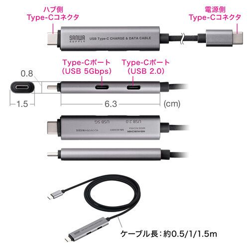 USB Type-Cnu Type-CP[u PDΉ PD100W USB3.2 Gen1 USB5Gbps ^ P[ǔ^