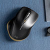 Bluetoothマウス ワイヤレスマウス コンボマウス 小型マウス 5ボタンマウス アルミホイール 静音マウス ブルーLED Type-A接続