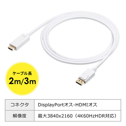 DisplayPort-HDMIϊP[ui4K/60HzΉEHDRΉEzCgj