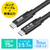 USB Type-CP[u Type-Cfo͑Ή USB PD75WΉ 4K/60Hz Alt[h 5Gbps [d f[^] ubN dq