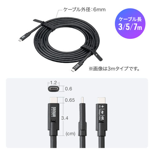 USB Type-CP[u Type-Cfo͑Ή USB PD75WΉ 4K/60Hz Alt[h 5Gbps [d f[^] ubN dq