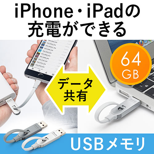 iPhoneEiPad USBi64GBELightningRlN^tE}[dΉEMFiF؁EiStickPro 3.0j
